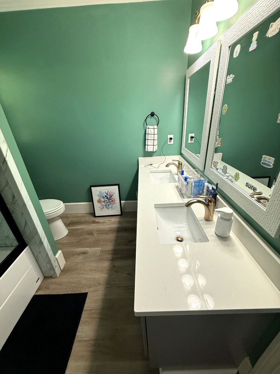 double vanity bathroom clean nashville